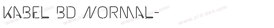 Kabel Bd Normal字体转换